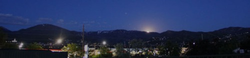 Full moon rising over Davis County, Utah 2014 -- Photo by M.E.
